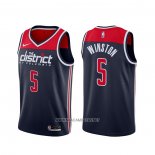 Camiseta Washington Wizards Cassius Winston NO 5 Association 2020-21 Azul